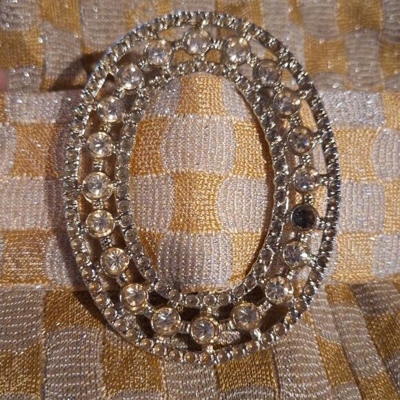 Vintage 1960's Gold Metallic Checkered Geometric Maxi Dress w/ Belt Size 14 - Picture 4 of 7